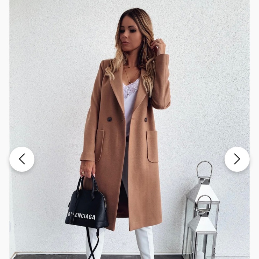 Woolen long line coat